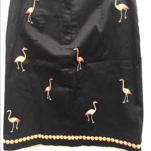 Jade (Melody Tam) flamingo print skirt